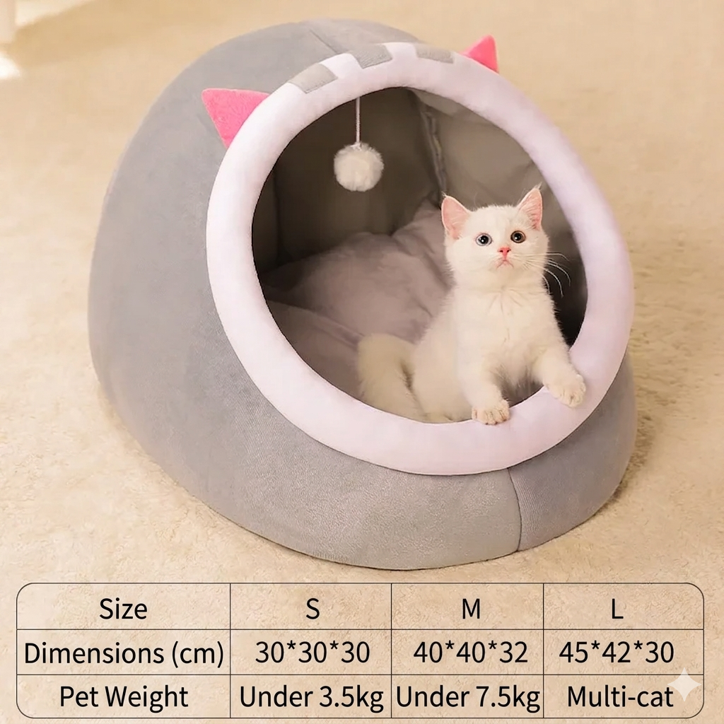 The Cosy Cabin | Thermal Plush Pet House