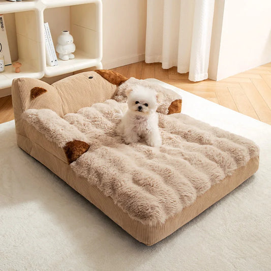 Cloud-Soft Plush Sofa Bed