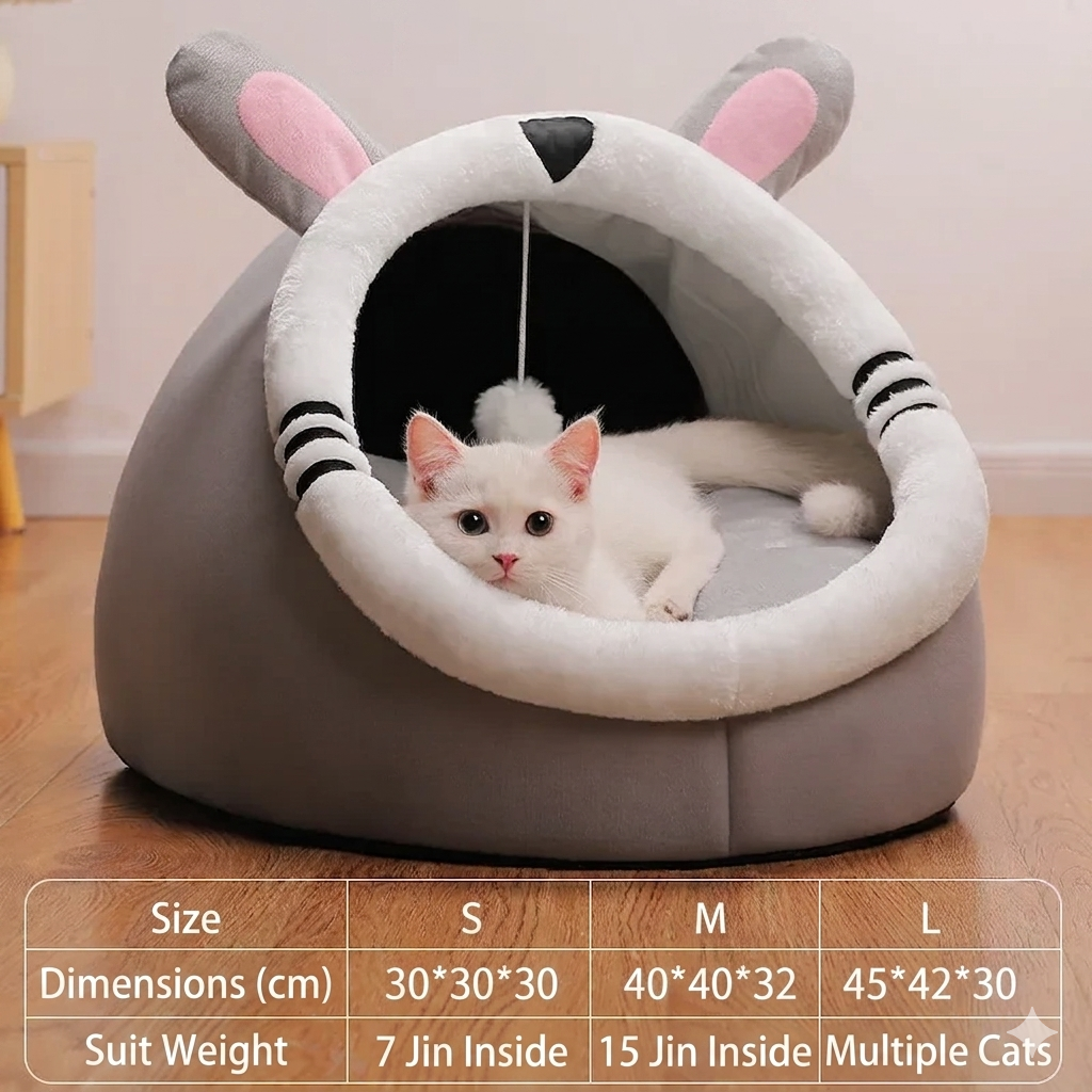 The Cosy Cabin | Thermal Plush Pet House