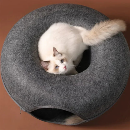 The Felt Fortress | 2-in-1 Donut Tunnel & Zen Bed