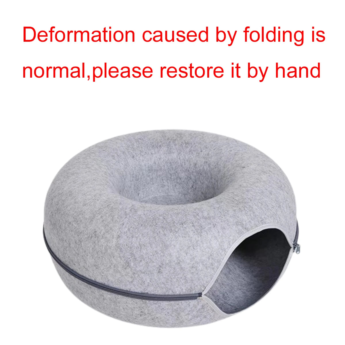 The Felt Fortress | 2-in-1 Donut Tunnel & Zen Bed