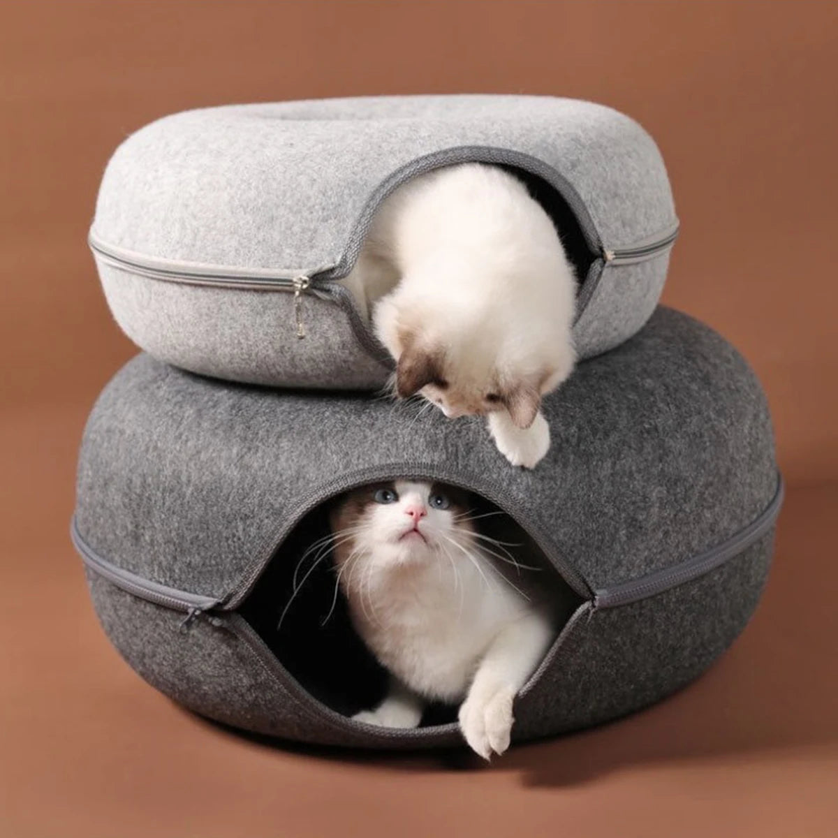 The Felt Fortress | 2-in-1 Donut Tunnel & Zen Bed