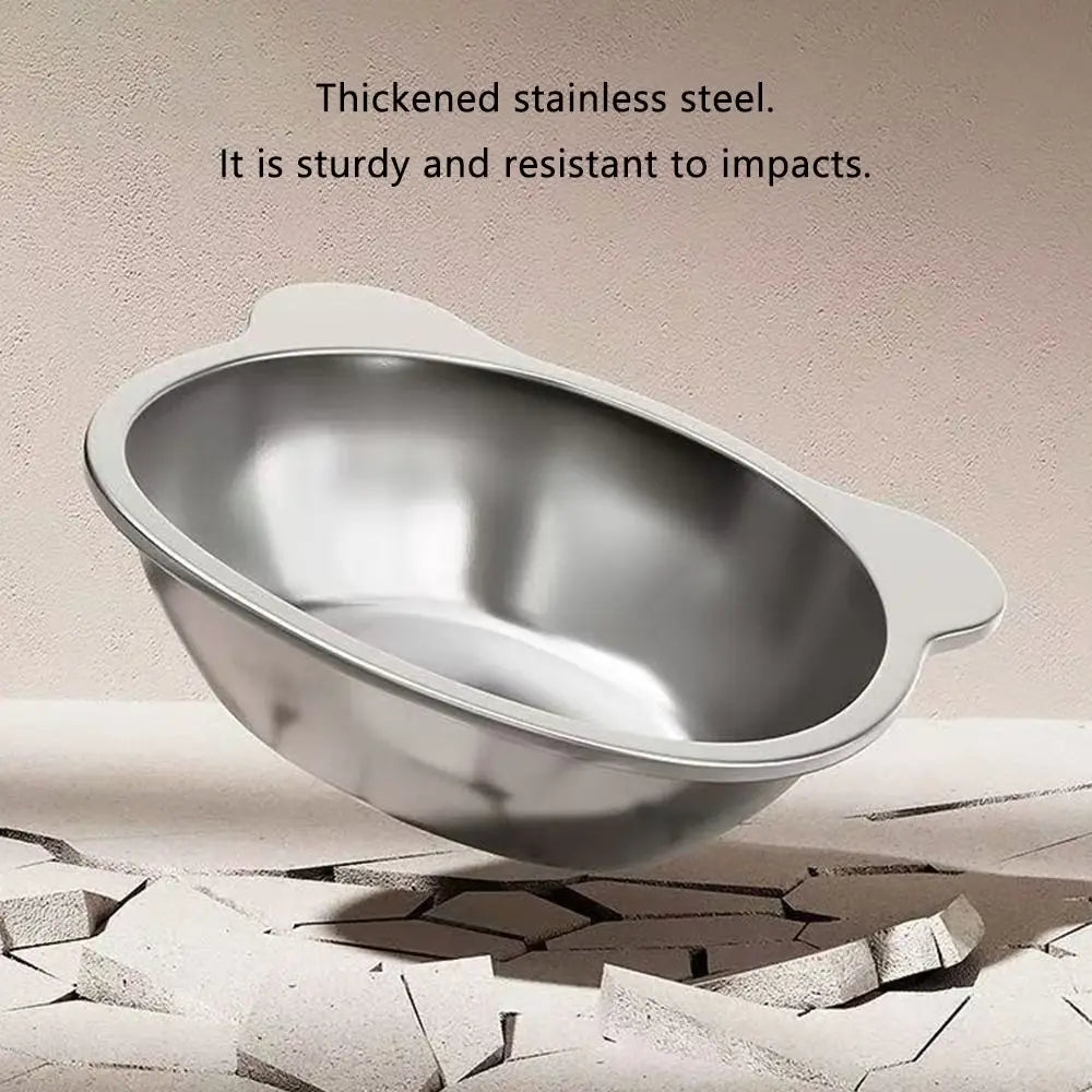 The Ortho-Dine | 15° Tilted Raised Stainless Steel Bowl