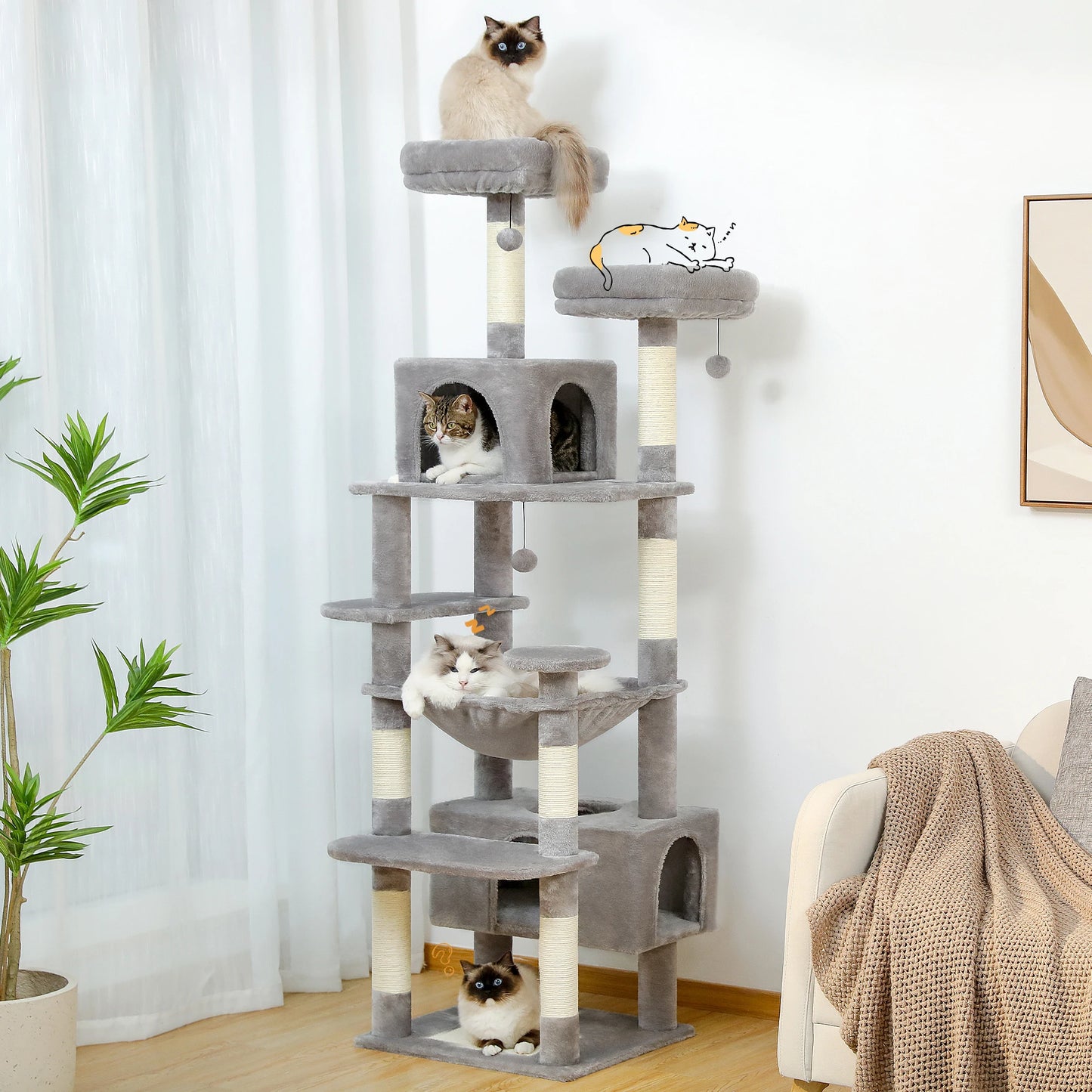 The High-Rise Haven | Multi-Level Cat Tree & Tower  The