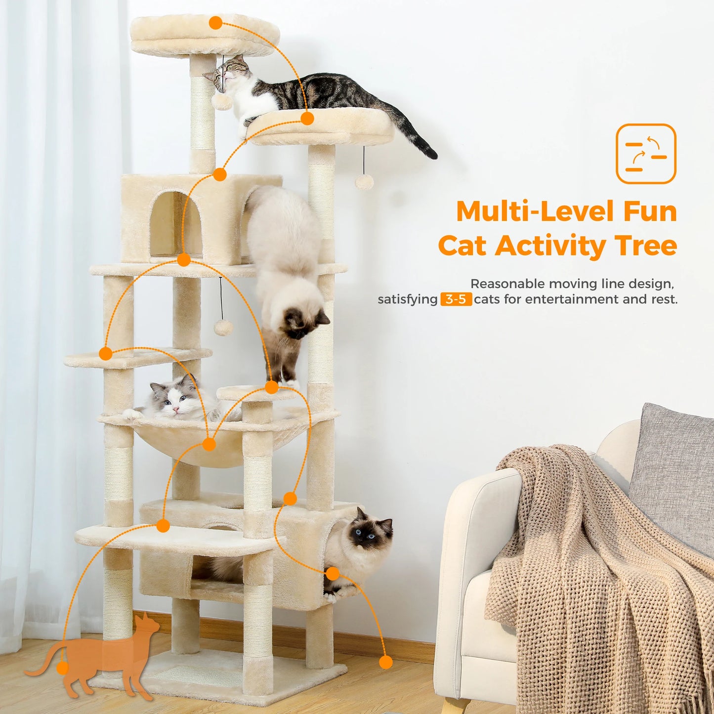 The High-Rise Haven | Multi-Level Cat Tree & Tower  The