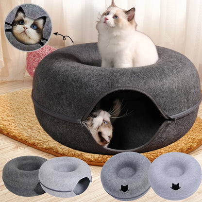 The Felt Fortress | 2-in-1 Donut Tunnel & Zen Bed