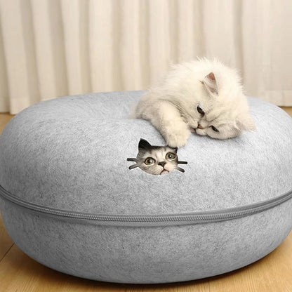 The Felt Fortress | 2-in-1 Donut Tunnel & Zen Bed